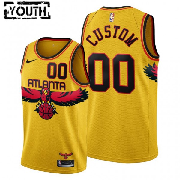 NBA Atlanta Hawks Trikot Benutzerdefinierte Nike 2021-22 City Edition Throwback 90s Swingman - Kinder